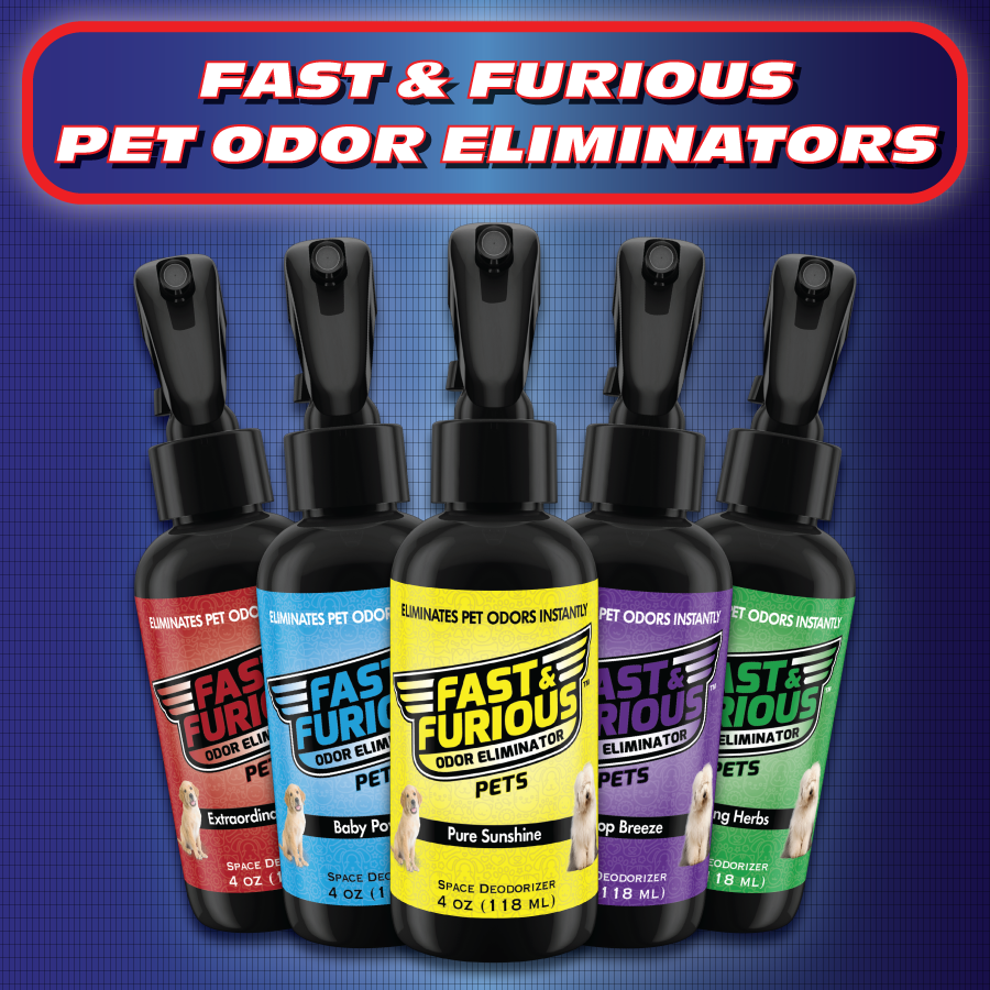 Fast & Furious Pet Odor Eliminators for Rooms, Cars, Carpets, and More