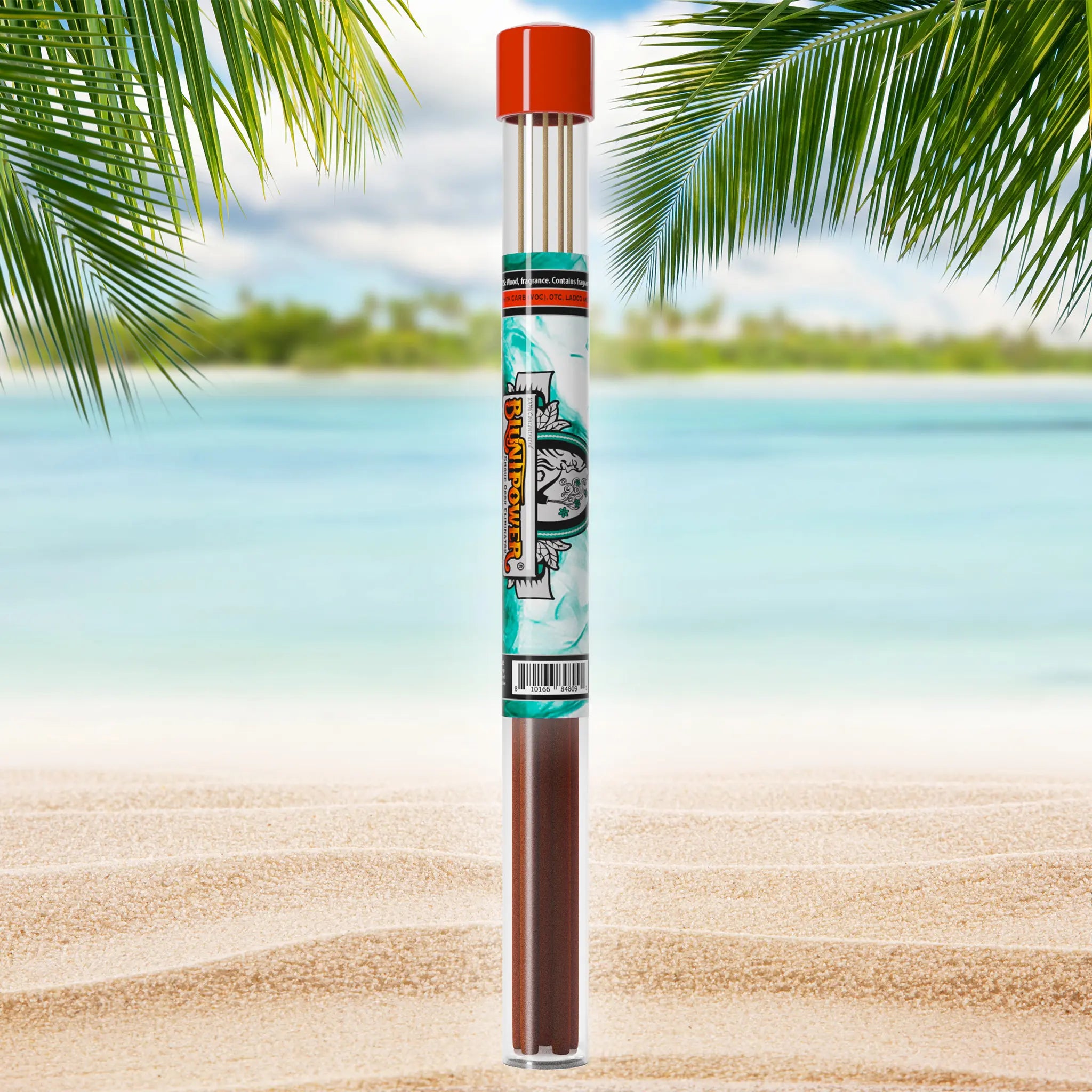BluntPower Smoke Odor Eliminator Incense, Caribbean Escape Scent, 5 Count