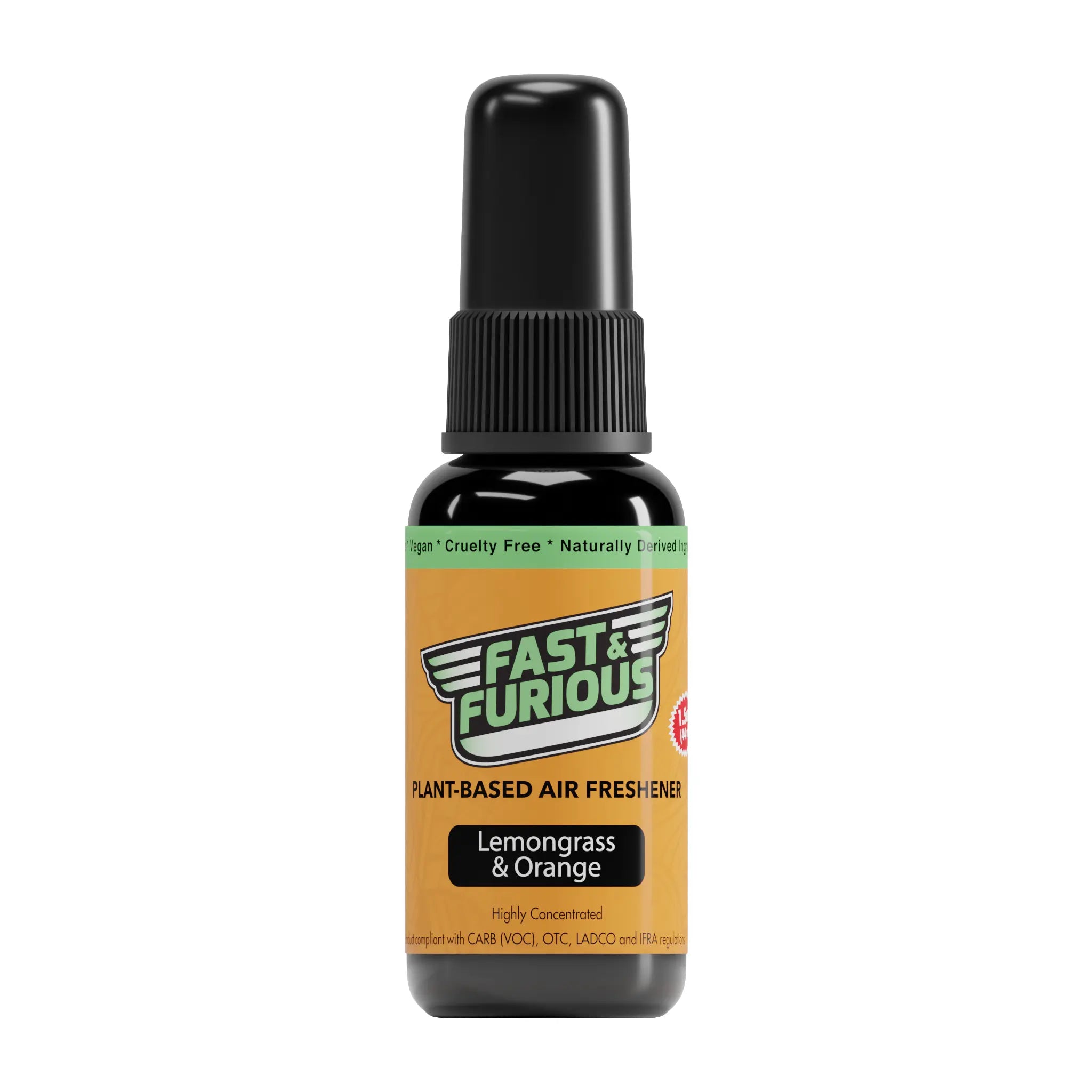 plant based air freshener Fast & Furious Plant-Based Air Freshener, Lemongrass & Orange Scent 1.5 fl. oz. (44ml)