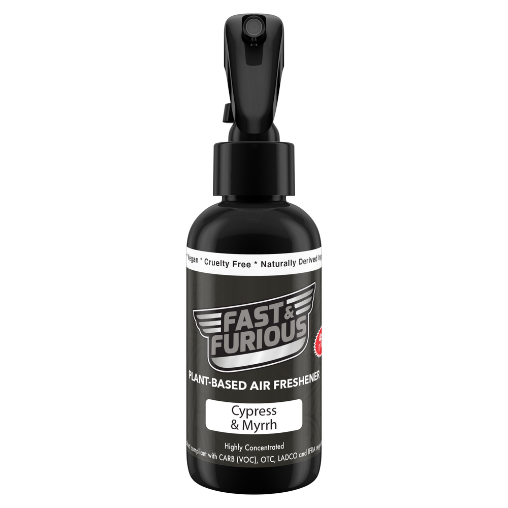Fast and Furious Plant-Based Air Freshener - Cypress & Myrrh Scent Size: 4oz