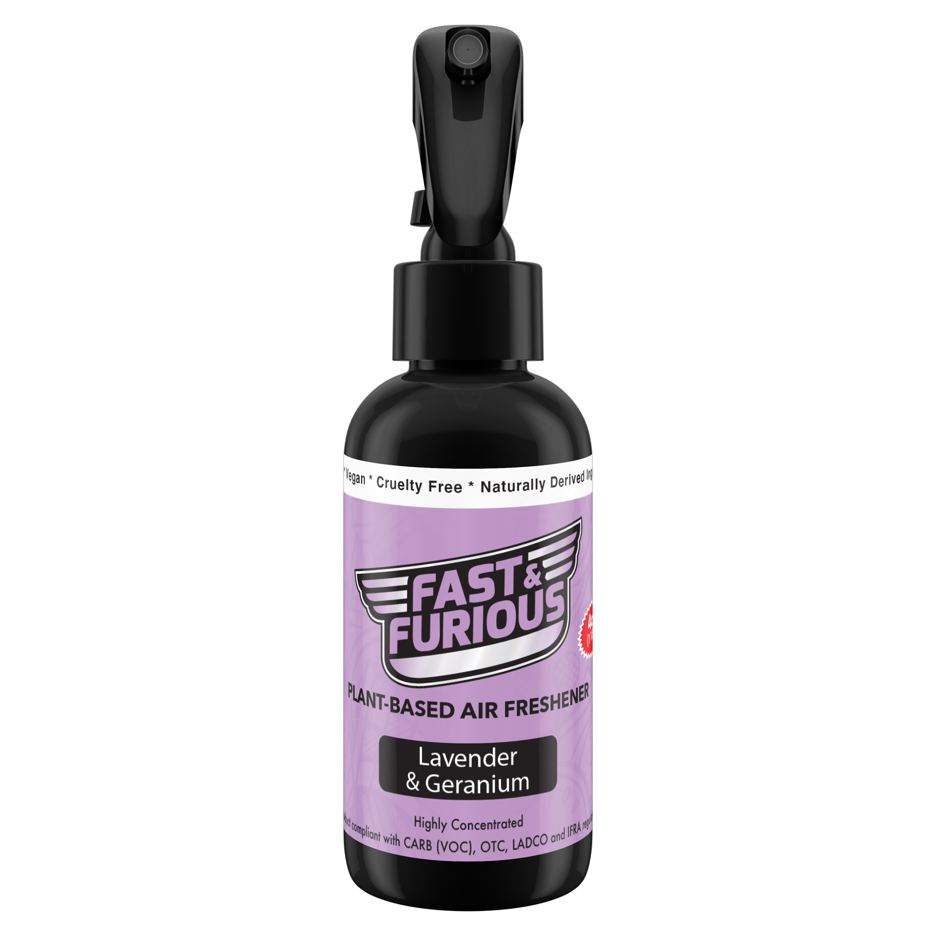 Fast and Furious Plant-Based Air Freshener - Lavender & Geranium Scent Size: 4oz