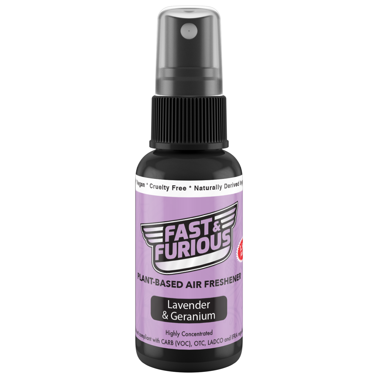 Fast and Furious Plant-Based Air Freshener - Lavender & Geranium Scent Size: 1.5oz