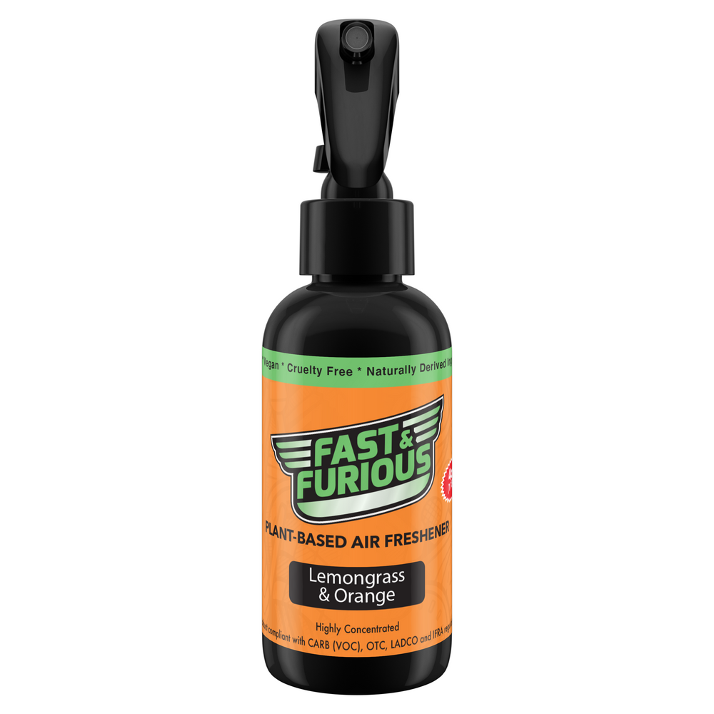 Fast and Furious Plant-Based Air Freshener - Lemongrass & Orange Scent Size: 4oz