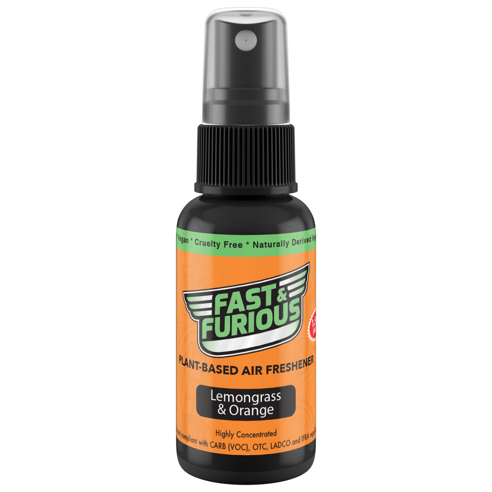 Fast and Furious Plant-Based Air Freshener - Lemongrass & Orange Scent Size: 1.5oz