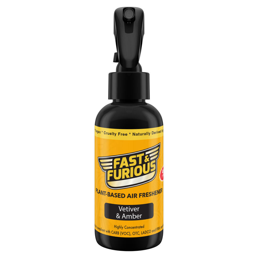 Fast and Furious Plant-Based Air Freshener - Vetiver & Amber Scent Size: 4oz