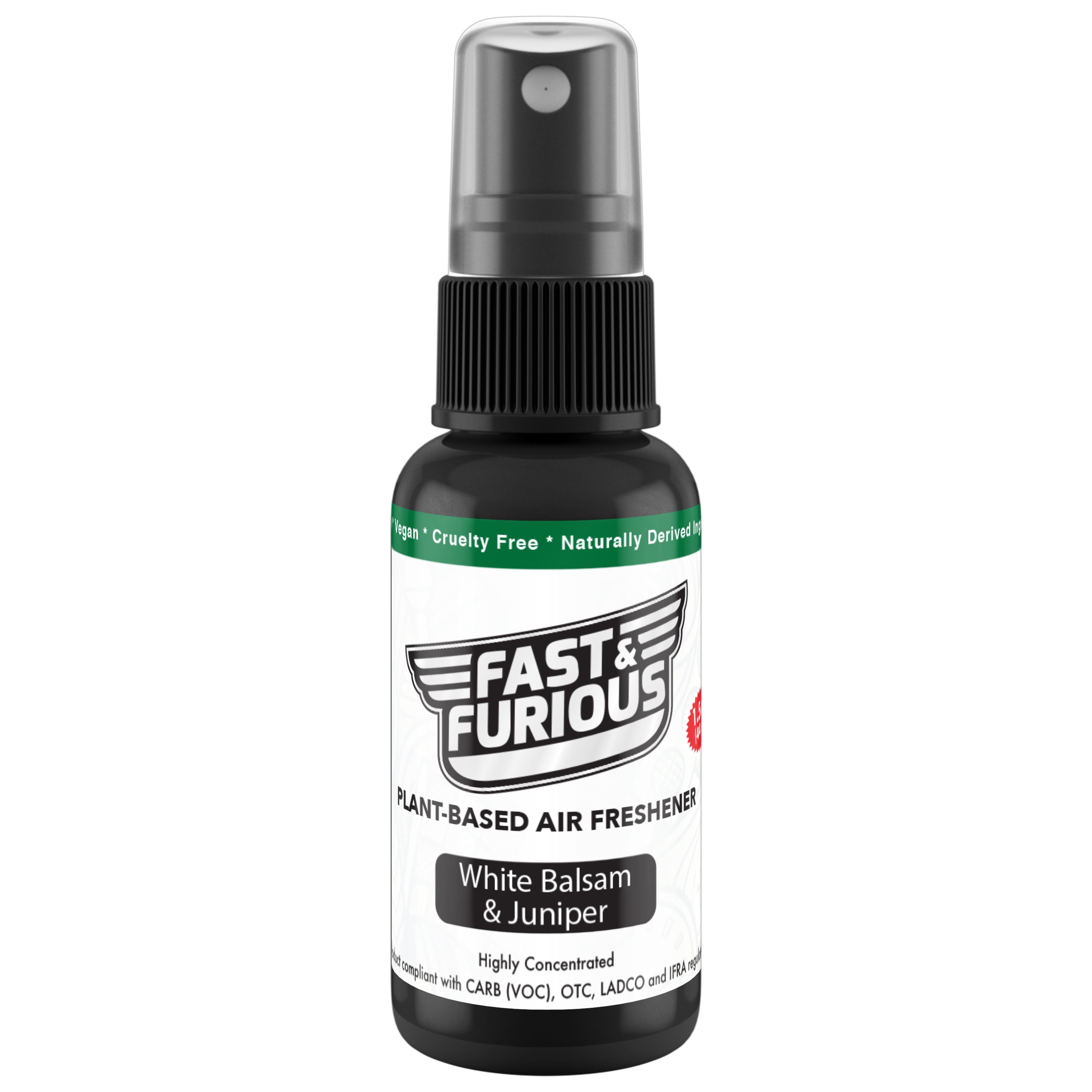 Fast and Furious Plant-Based Air Freshener - White Balsam & Juniper Scent Size: 1.5oz