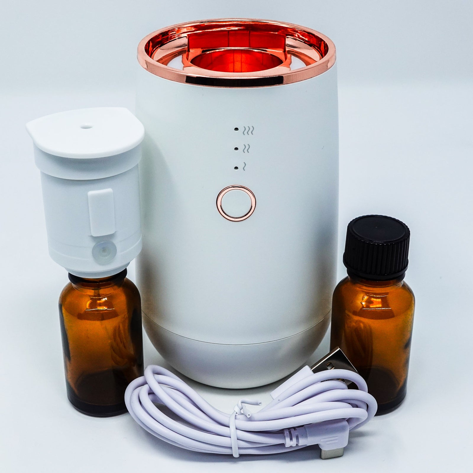 Portable Rechargeable Aroma Diffuser 15ml Capacity White Disassembled
