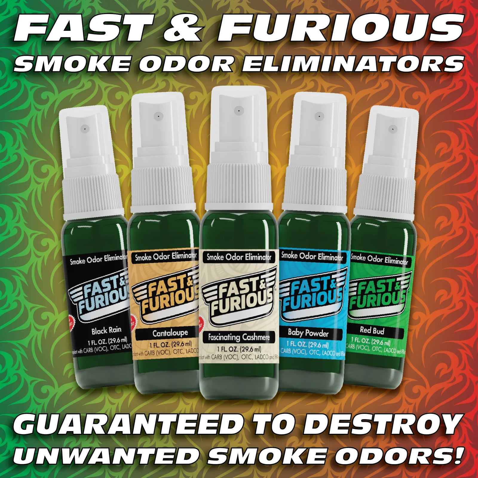 Fast & Furious Smoke Odor Eliminator Sprays are Guaranteed to Destroy Unwanted Smoke Odors