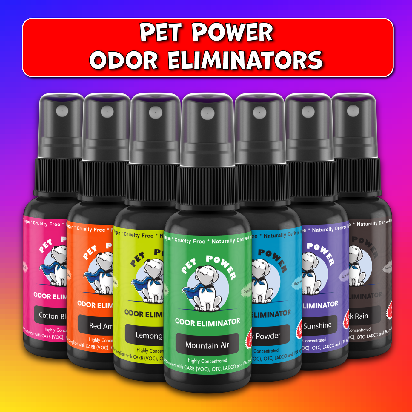 Pet Power Odor Eliminator for pet urine & poop, wet dog smell, and more