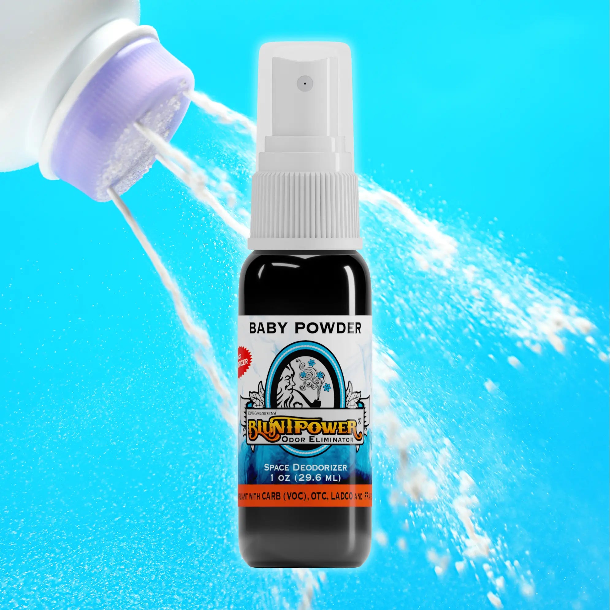 BluntPower Odor Eliminator - Baby Powder Scent Size: 1 fl oz Creative