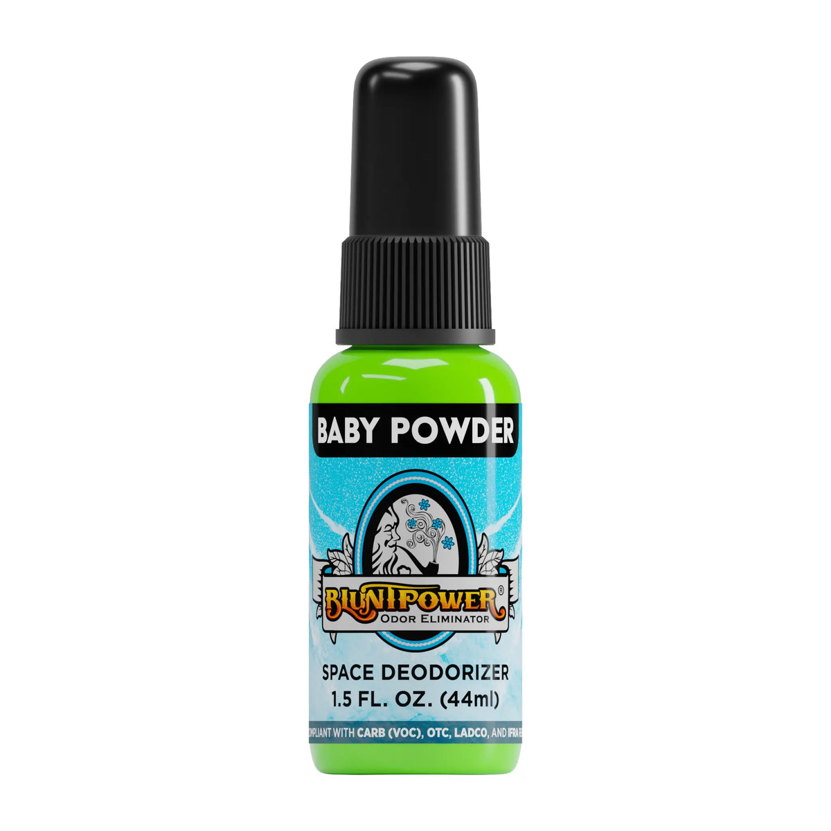 Bluntpower HYDRO Odor Eliminator Spray, 1.5 fl. oz. (44ml), Baby Powder Scent