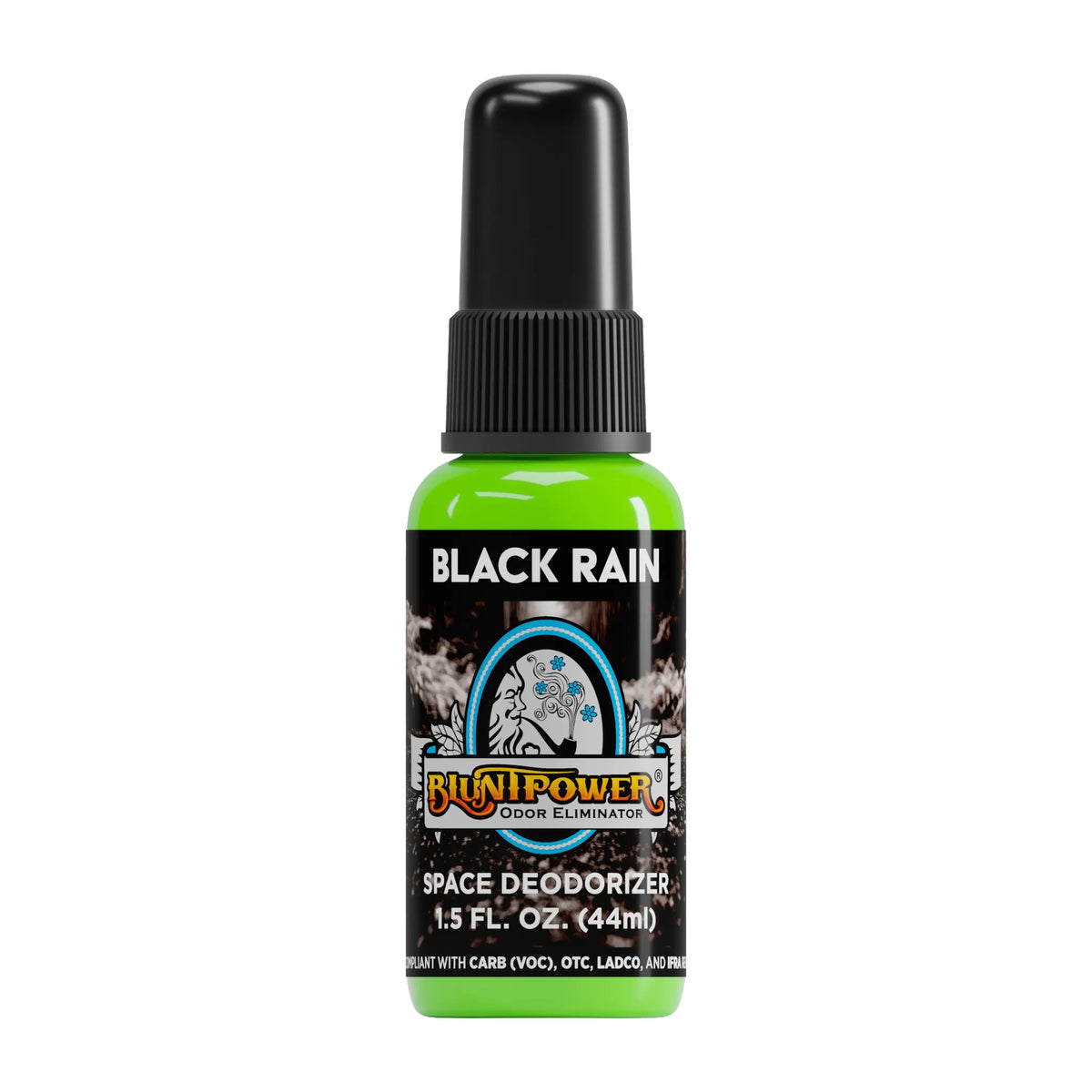Bluntpower HYDRO Odor Eliminator Spray, 1.5 fl. oz. (44ml), Black Rain Scent
