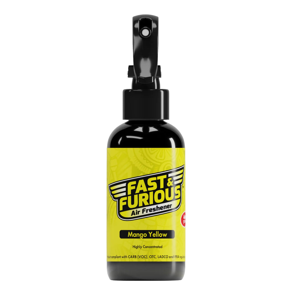 Fast and Furious Air Freshener - Mango Yellow Scent Size: 4oz
