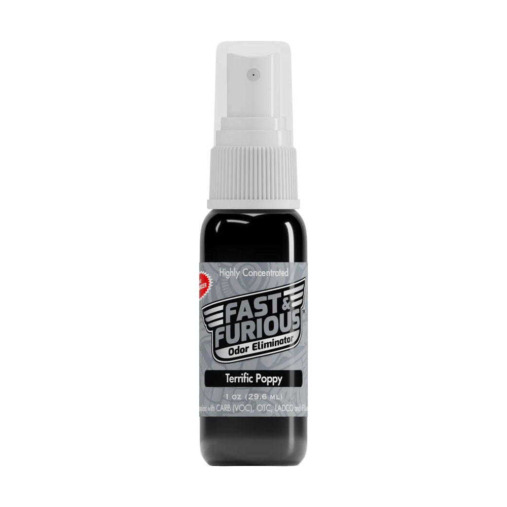 Fast and Furious Odor Eliminator - Terrific Poppy Scent Size: 1 fl oz