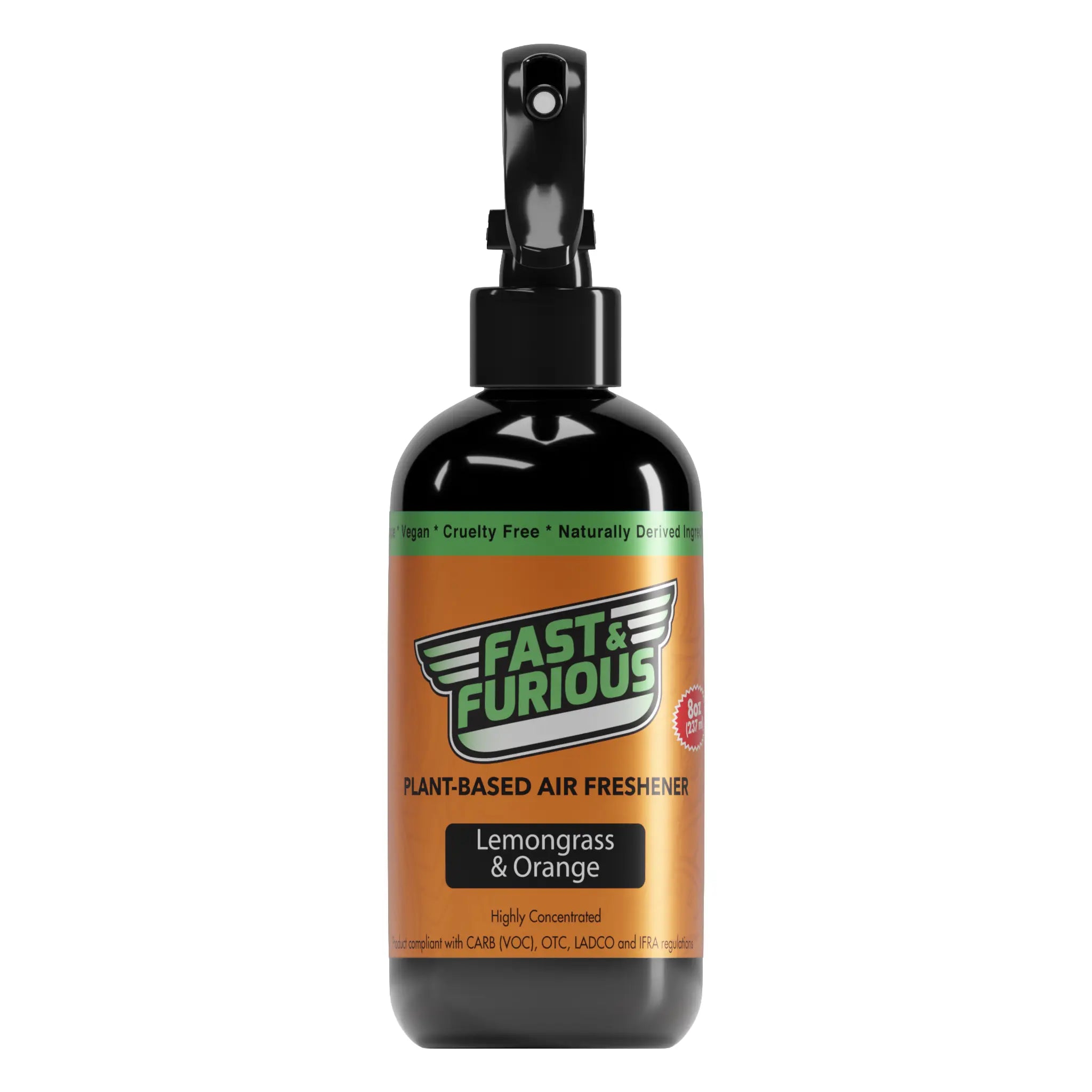 plant based air freshener Fast & Furious Plant-Based Air Freshener, Lemongrass & Orange Scent 8.0 fl. oz. (236ml)