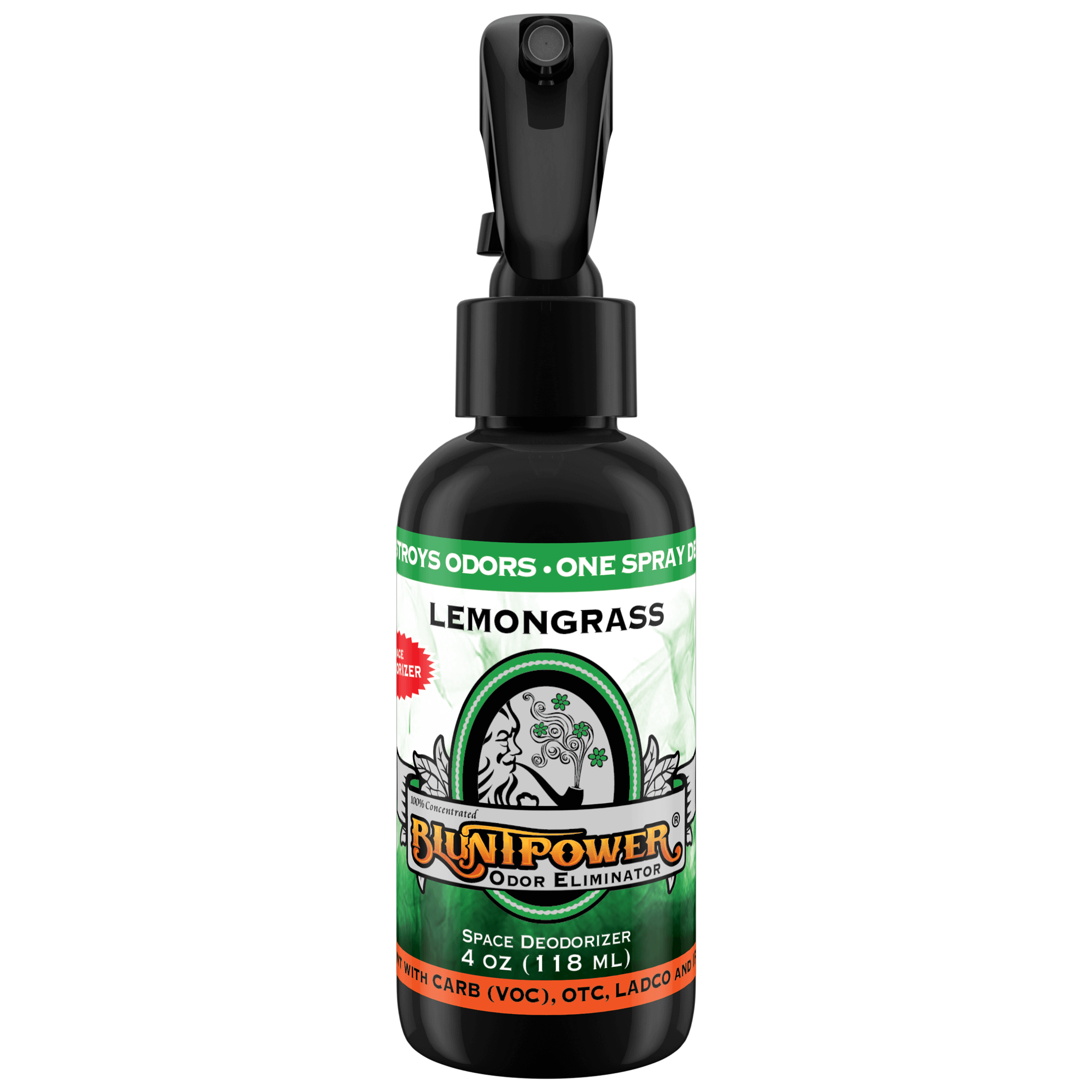 BluntPower Odor Eliminator - Lemongrass Scent Size: 4 fl oz