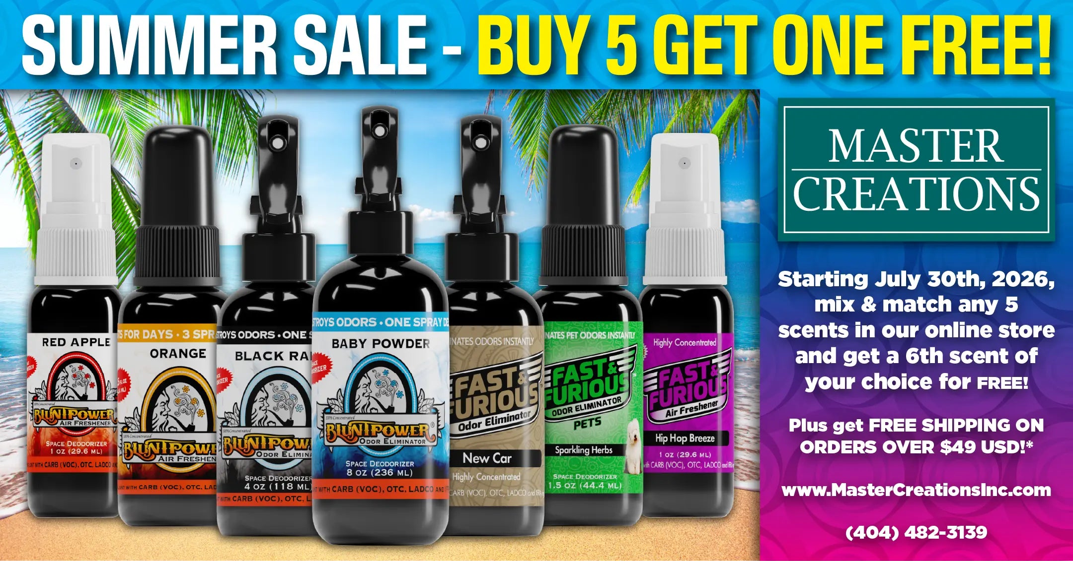 LANDSCAPE BANNER - Summer Sale, Buy 5 Air Freshener Sprays Get One Free