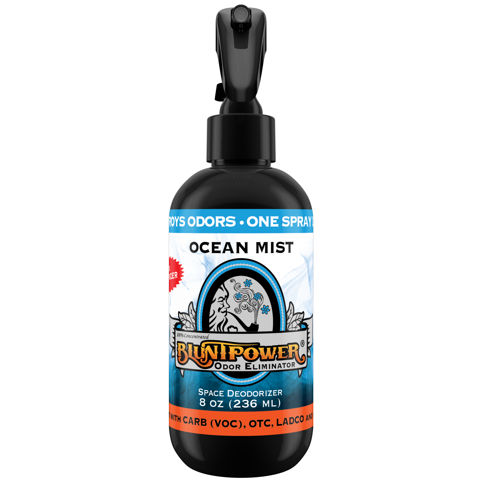 BluntPower Odor Eliminator - Ocean Mist Scent Size: 8 fl oz