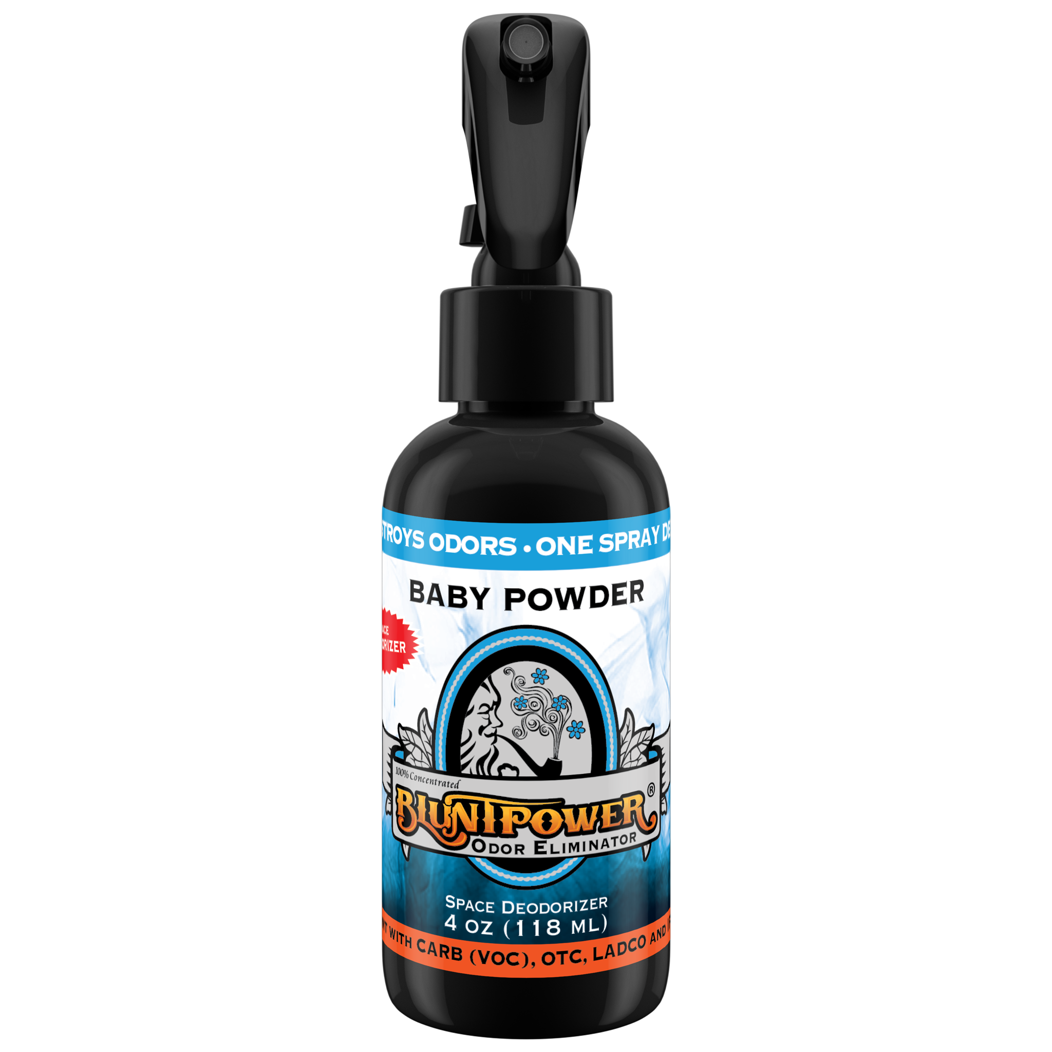 BluntPower Odor Eliminator - Baby Powder Scent Size: 4 fl oz