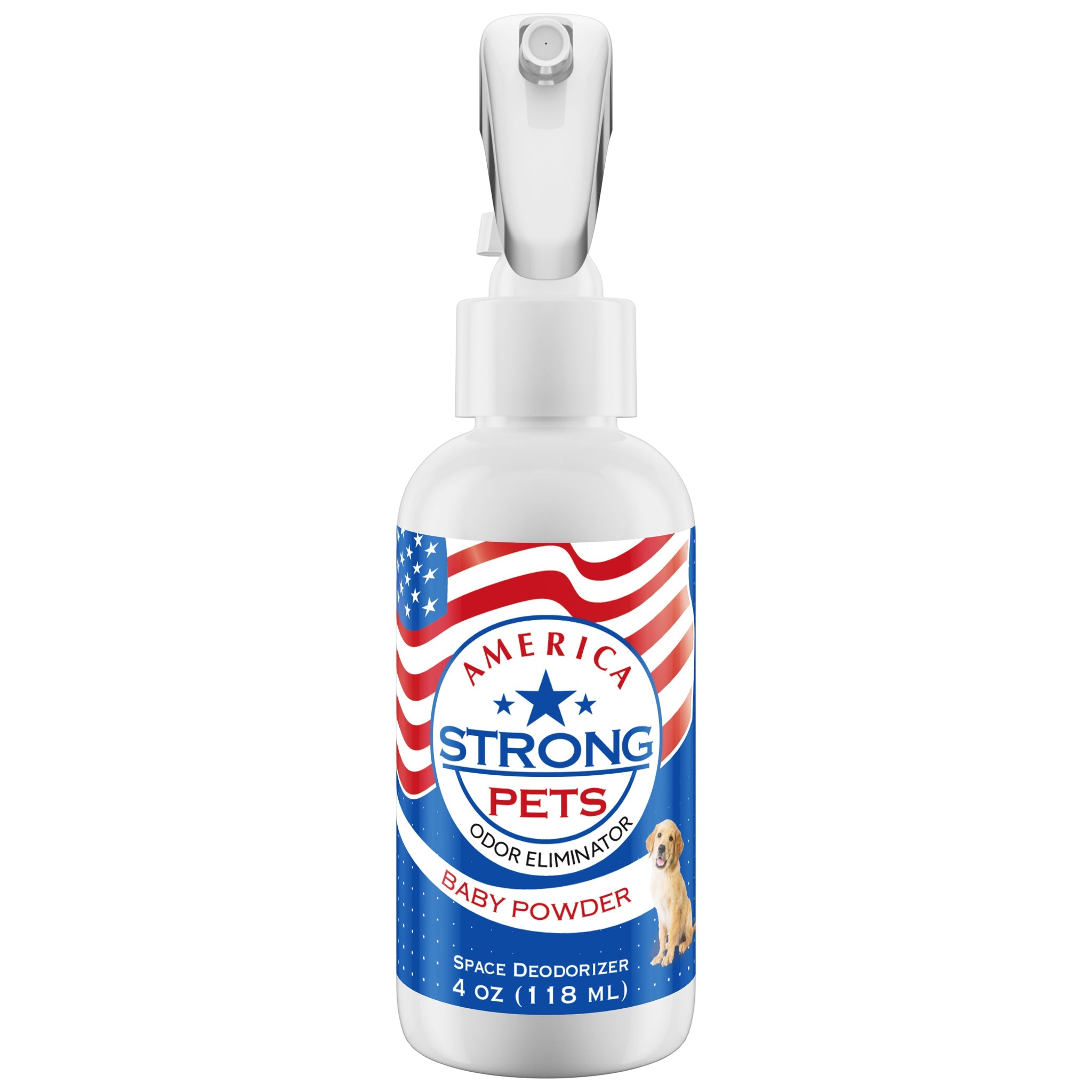 America Strong Pet Odor Eliminator - Baby Powder Scent Size: 4 fl oz