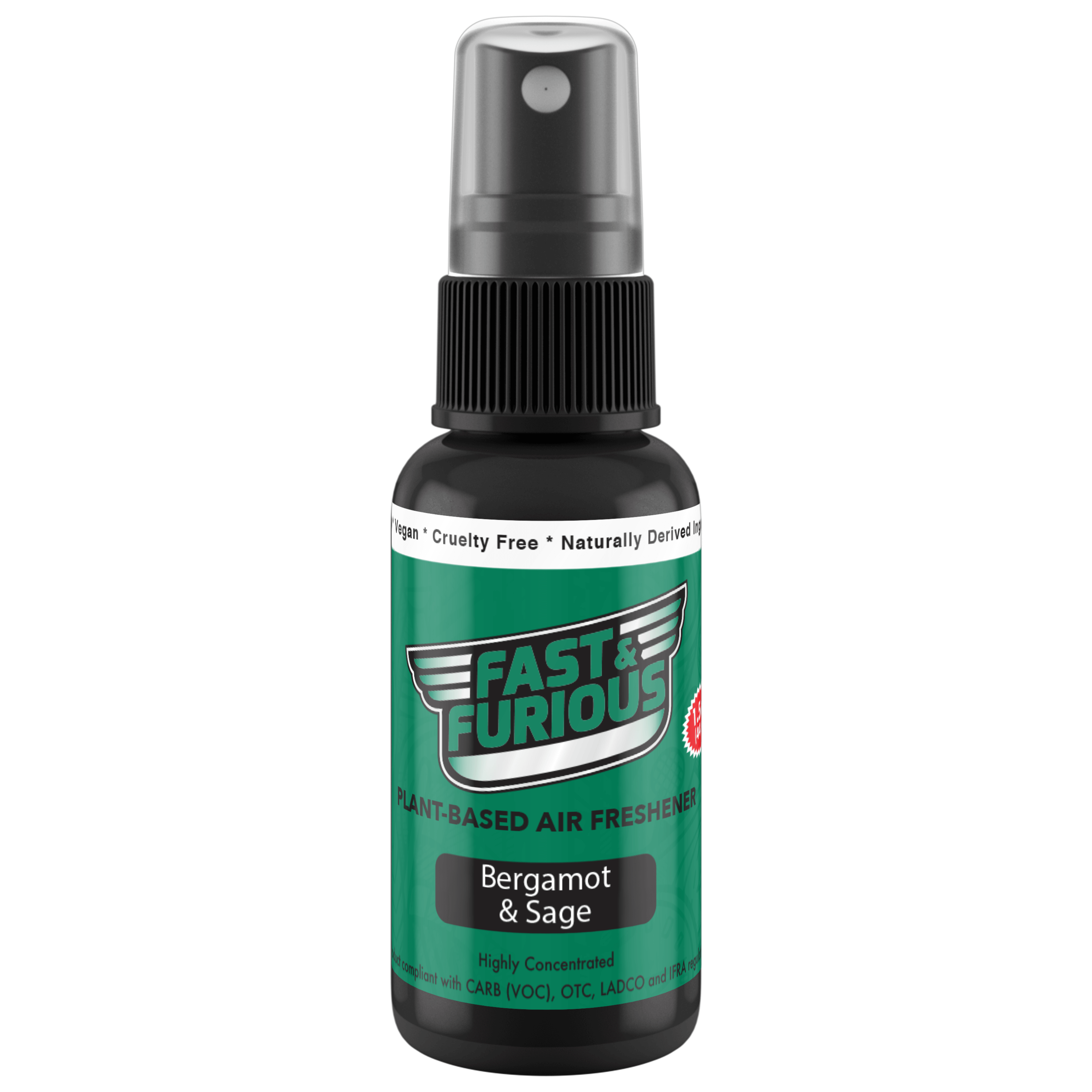 Fast and Furious Plant-Based Air Freshener - Bergamot & Sage Scent