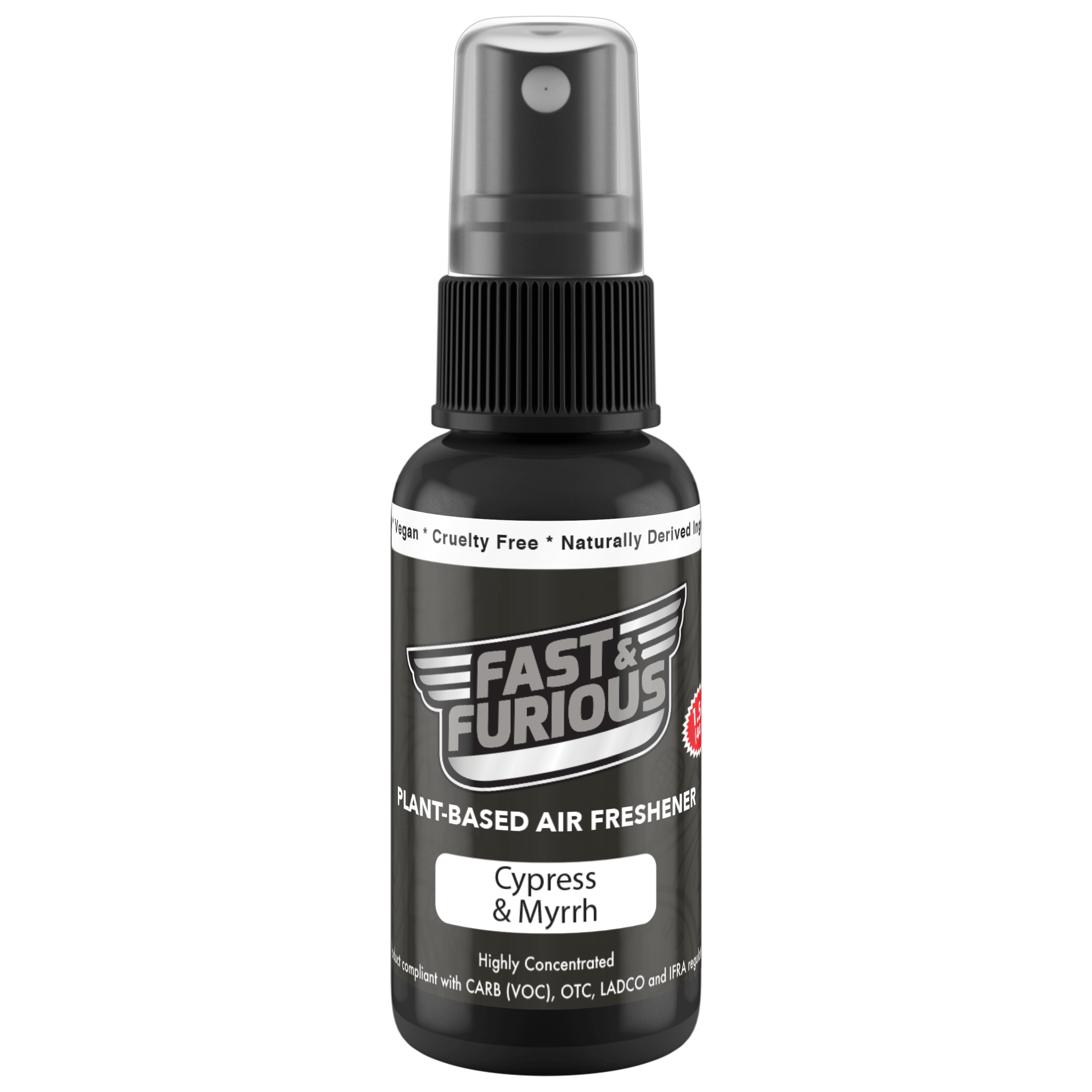 Fast and Furious Plant-Based Air Freshener - Cypress & Myrrh Scent Size: 1.5oz
