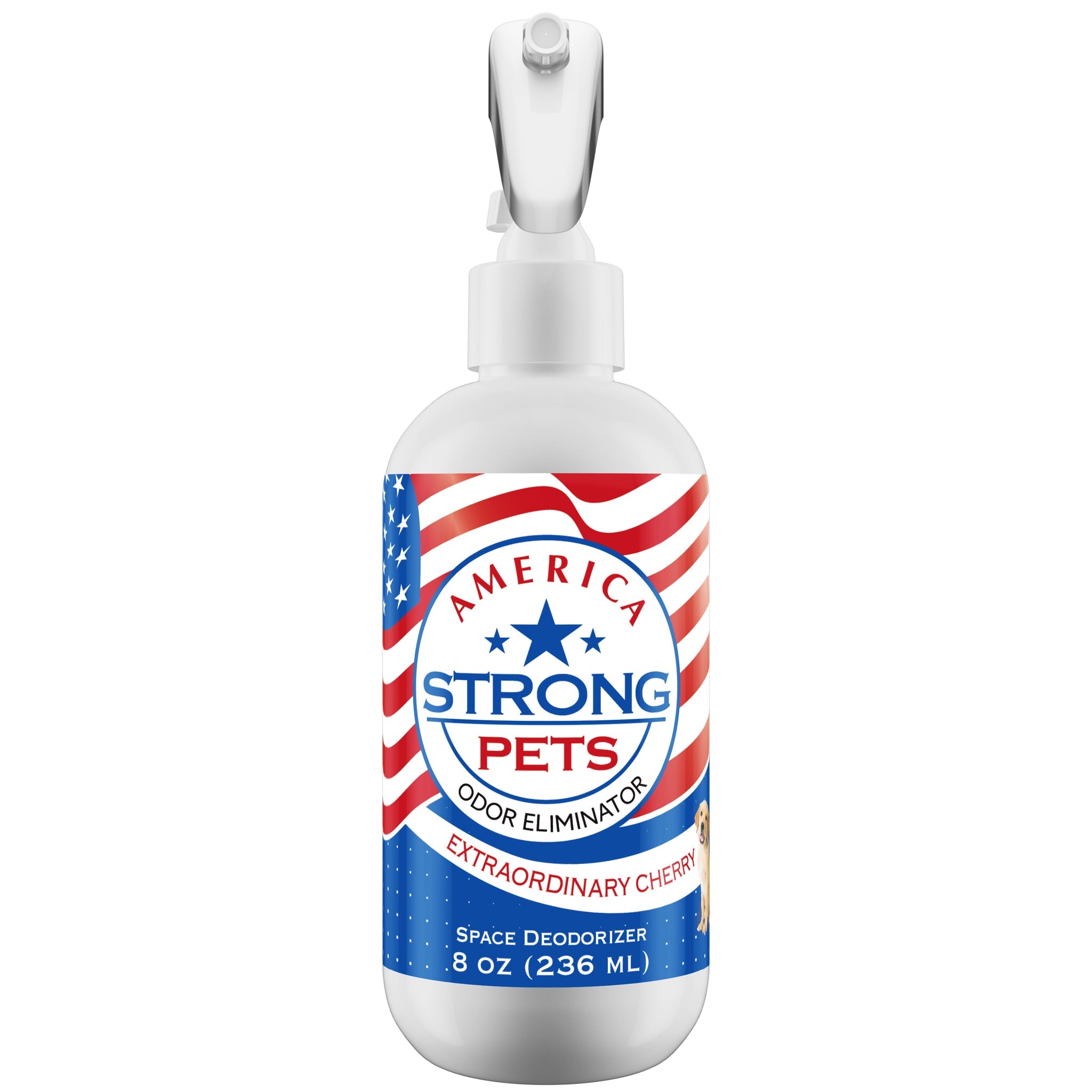 America Strong Pet Odor Eliminator - Extraordinary Cherry Scent Size: 8 fl oz