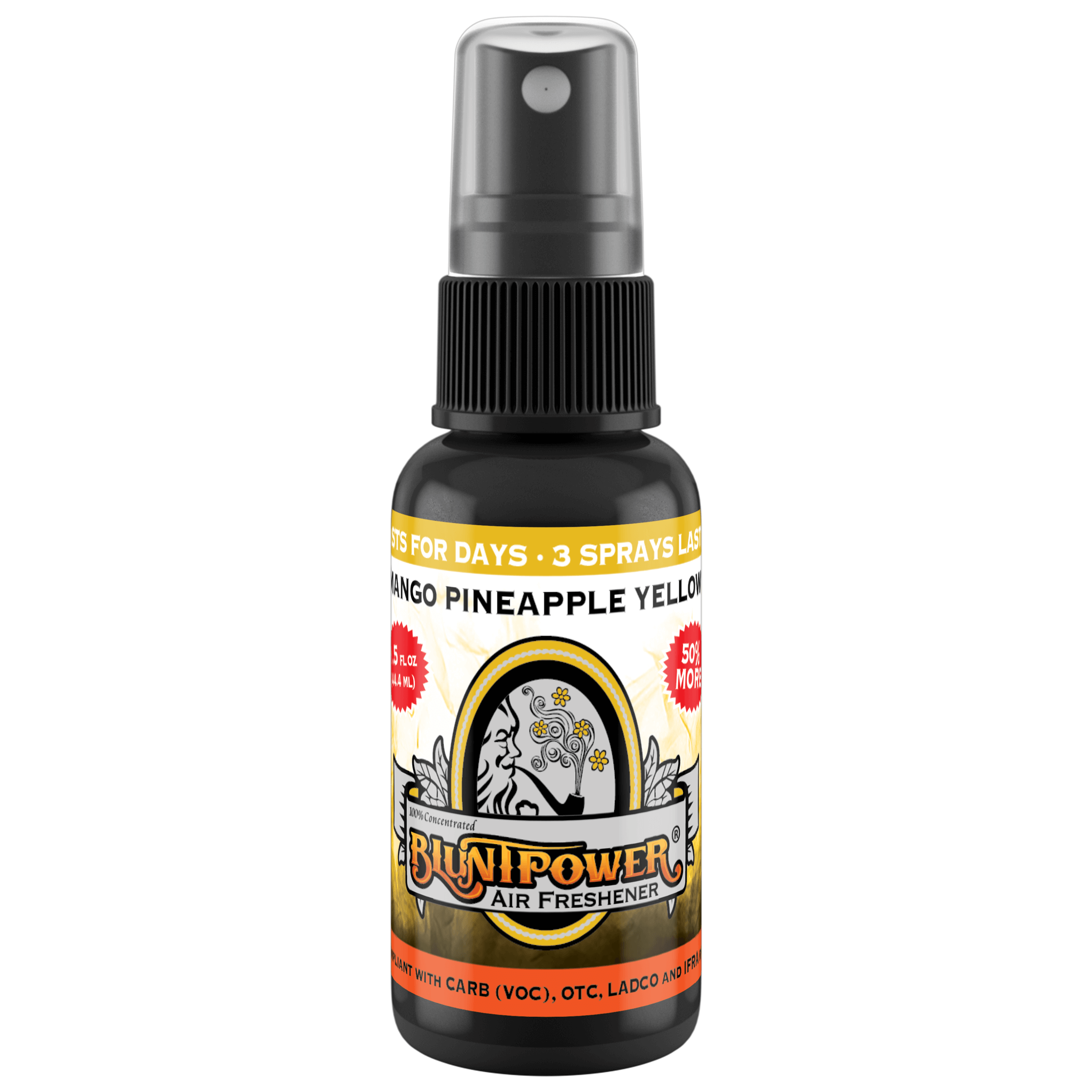 BluntPower Air Freshener - Signature Series Fragrance: Mango Pineapple Yellow
