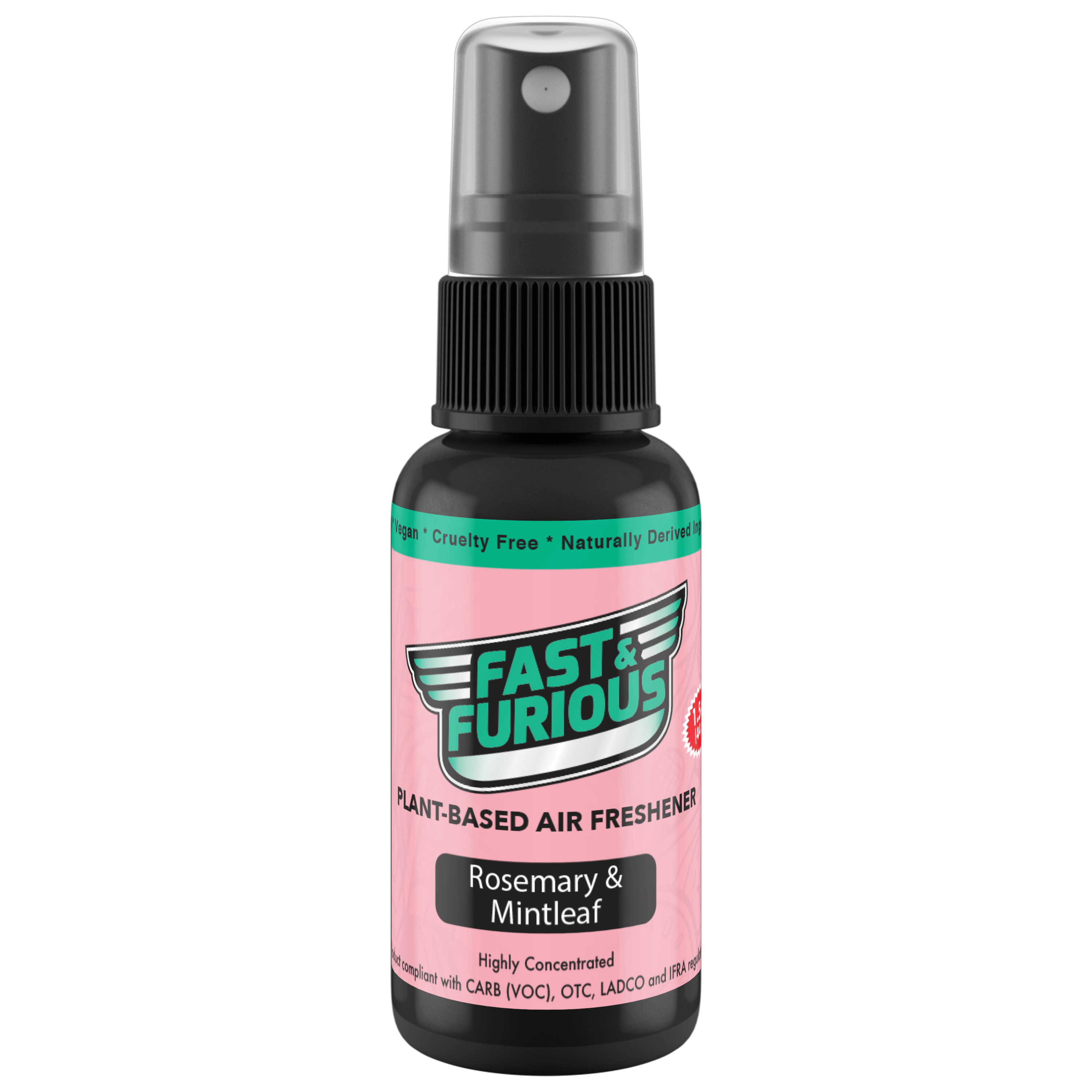 Fast and Furious Plant-Based Air Freshener - Rosemary & Mintleaf Scent Size: 1.5oz