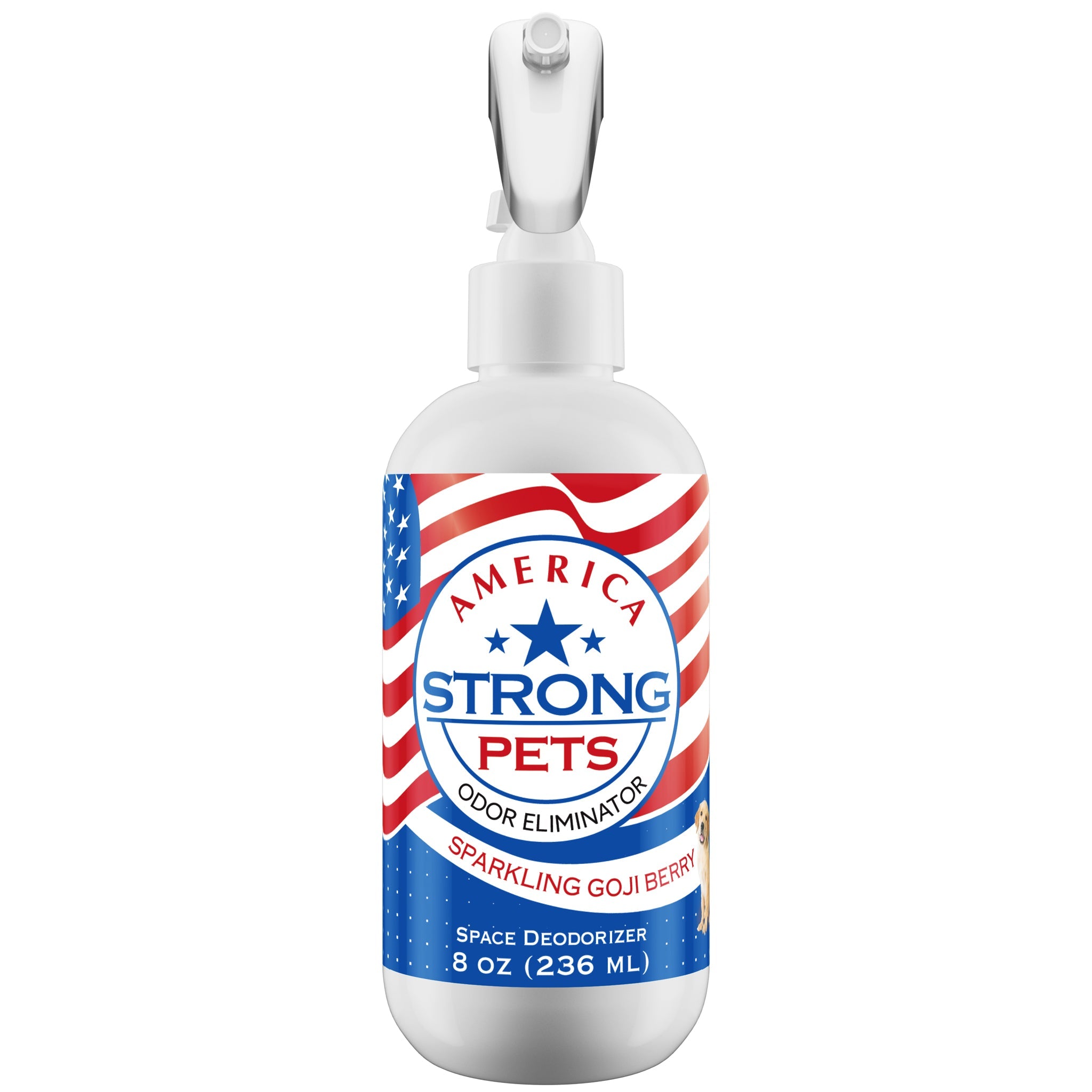 America Strong Pet Odor Eliminator - Sparkling Goji Berry Scent Size: 8 fl oz