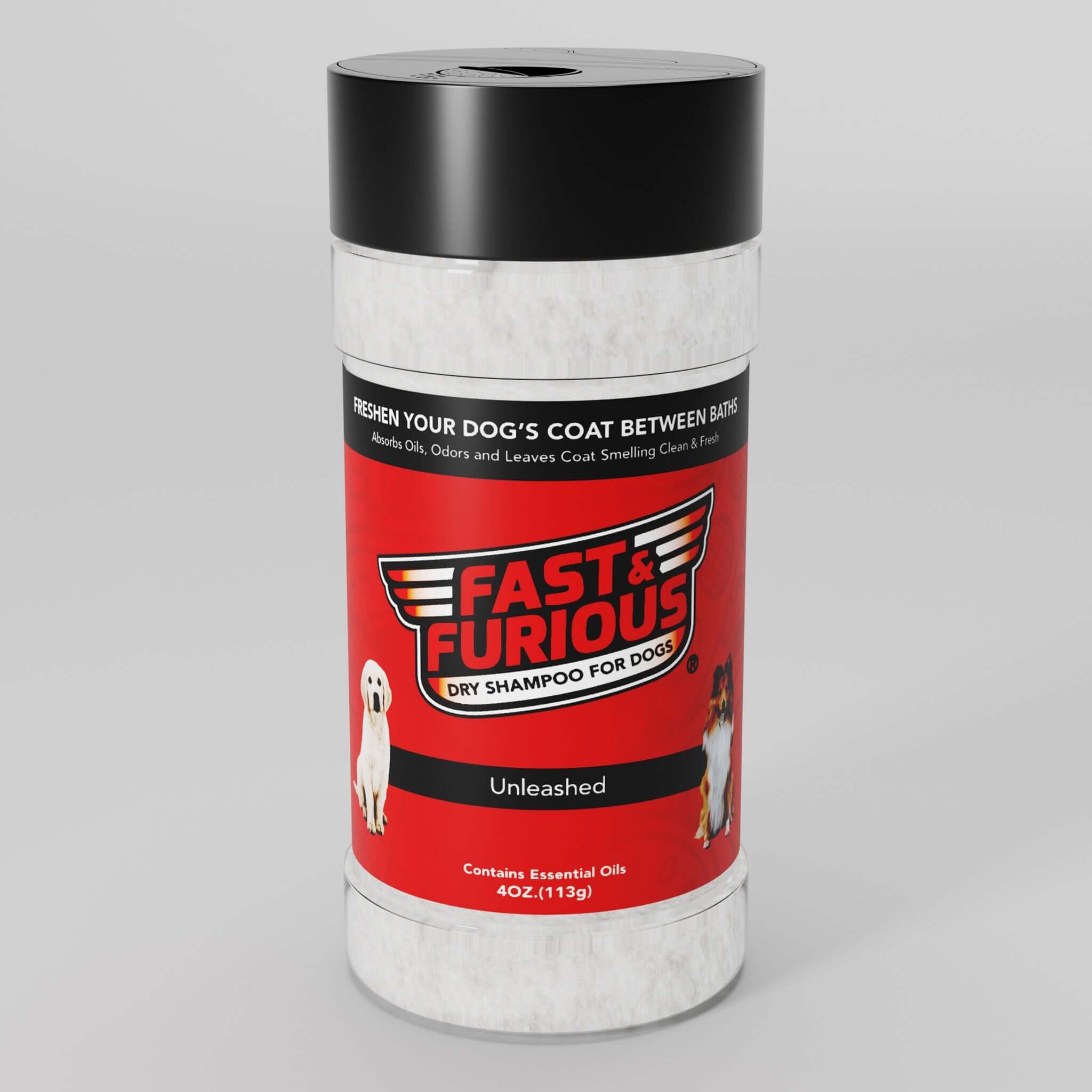 Fast & Furious Dry Shampoo for Dogs - Unleashed Scent Size: 4oz